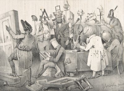 Famosa giuria di pittura. Salone del 1841, 20 marzo 1841 da Clément Pruche