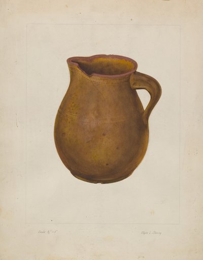 Brocca di terracotta da Clyde L. Cheney