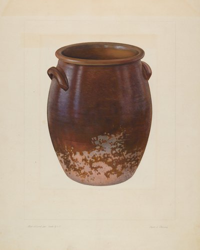 Grande vaso di terracotta da Clyde L. Cheney