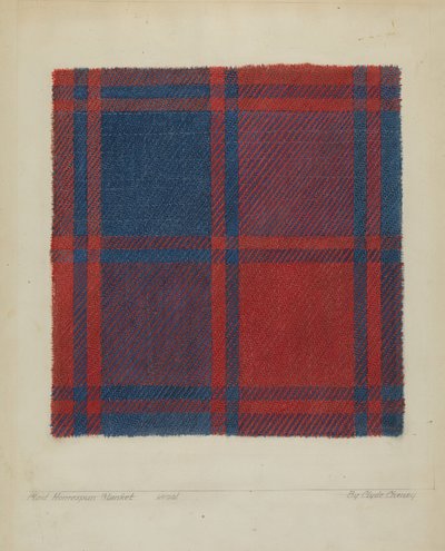 Coperta a quadri fatta in casa da Clyde L. Cheney