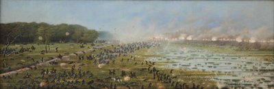 Assalto della prima colonna brasiliana a Curupaytí da Candido Lopez