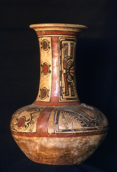 Vaso a collo alto, fase Cocle antica, 700-800 d.C. da Cocle Culture