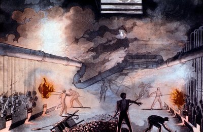 Caricamento dei Retorti alla Fabbrica di Gas, Brick Lane, Londra da Colin Mackenzie
