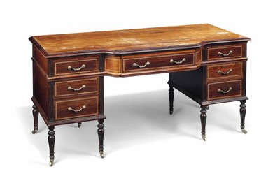 Scrivania vittoriana in palissandro con montature in ormolu, fine XIX secolo da Collinson and Lock