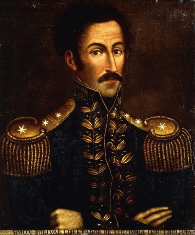 Ritratto di Simon Bolivar da Colombian School