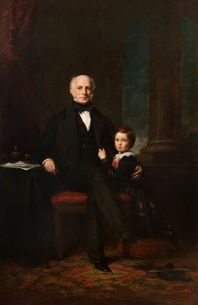 William Forbes di Castleton e suo figlio William, c.1855 da Colvin Smith
