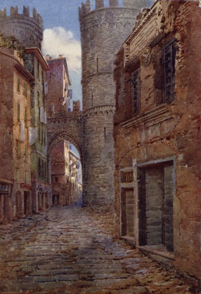 Porta Sovrano, con la casa di Cristoforo Colombo, Genova da Commendator Formilli