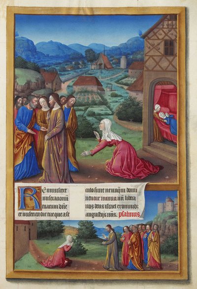 Les Très Riches Heures del duca di Berry, Folio 164r - La donna cananea da Condé Museum