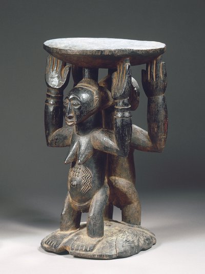 Sgabello Luba Hemba da Congolese Congolese
