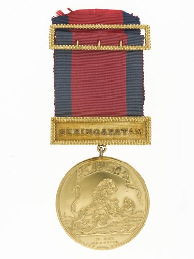 Medaglia di Seringapatam, 1799 (oro e nastro) da Conrad Heinrich Küchler