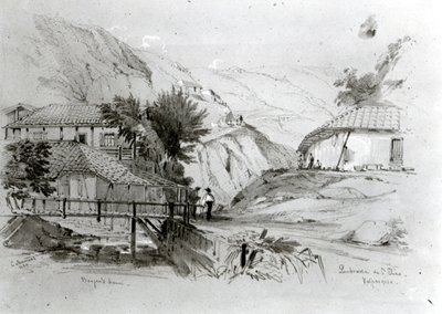 Casa di Berger, Valparaiso, 1834 da Conrad Martens