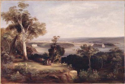 Paesaggio boscoso con una vista lontana di Sydney da Conrad Martens