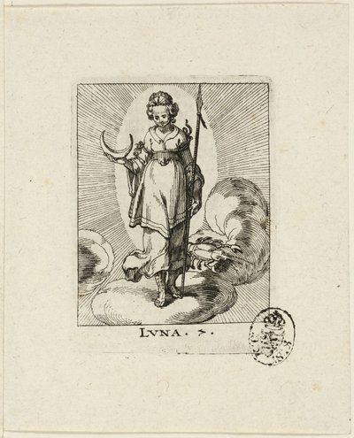 Luna, tavola sette da Der VII Planeten da Conrad Meyer