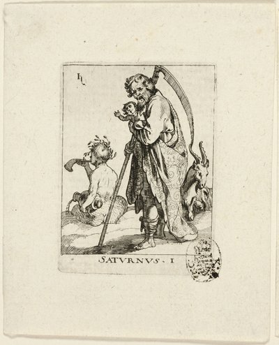 Saturnus, tavola uno da Der VII Planeten da Conrad Meyer