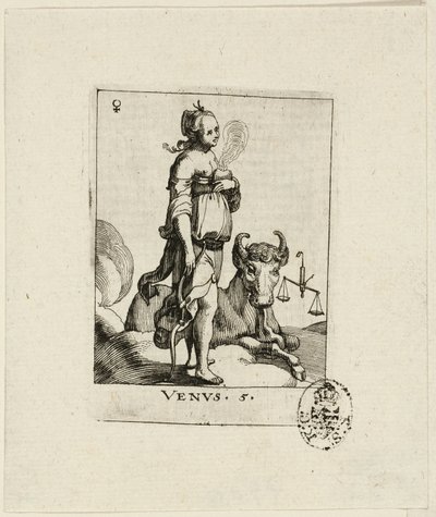 Venere, quinta lastra da Der VII Planeten da Conrad Meyer