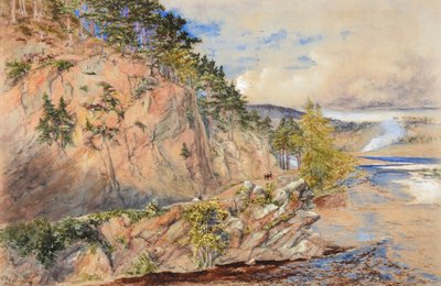 Roccia di Craig Ellachie sullo Spey da Constance Frederica Gordon Cumming