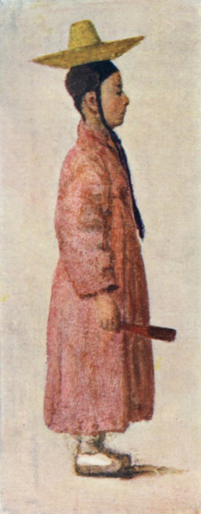 Un ragazzo coreano sposo con il suo cappello caratteristico da Constance J.D. Coulson