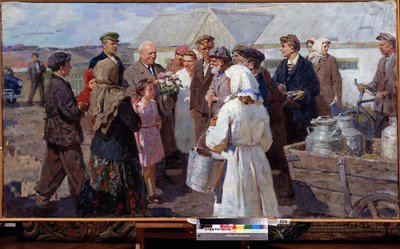 Visita del premier N. Khrushchev al Krai di Stavropol, fine anni 
