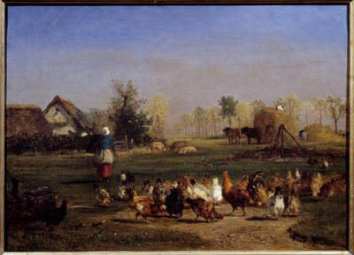La provvista delle galline da Constant Emile Troyon