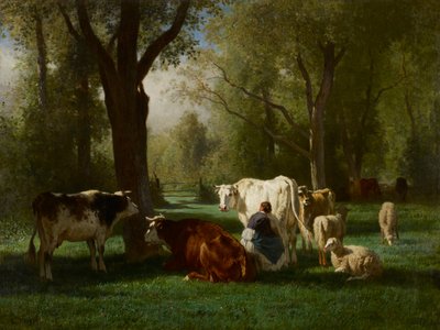 Paesaggio con bovini e pecore da Constant Emile Troyon
