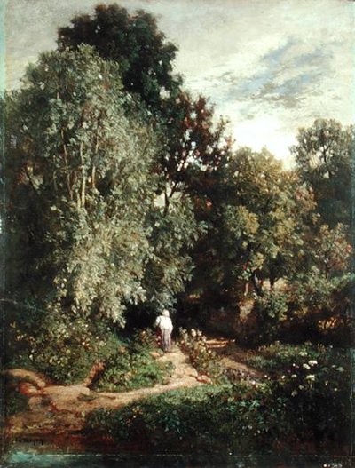 Sentiero in un piccolo bosco, primi anni 1860 da Constant Emile Troyon