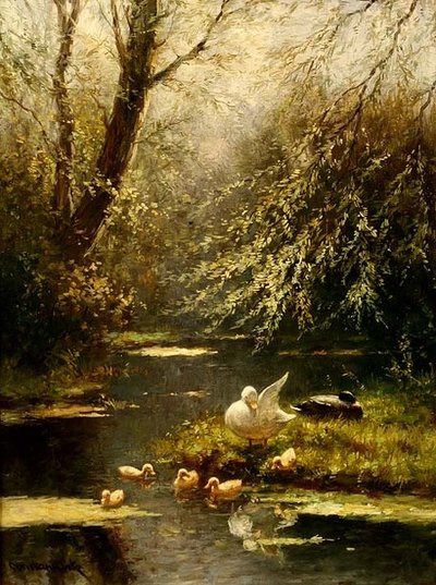 Anatre in un paesaggio da Constant Artz