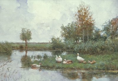 Anatre in un Paesaggio Fluviale da Constant Artz