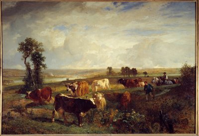 Veduta presa dalle alture di Suresnes (Hauts de Seine). Dipinto di Constant Troyon (1810-1865) da Constant Emile Troyon