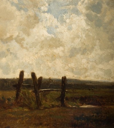 Paesaggio con un prato in primo piano da Constant Troyon