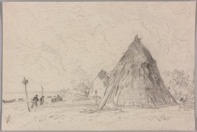 Paesaggio con covoni di fieno da Constant Troyon