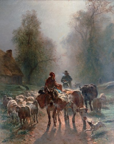 Verso il mercato, 1859 da Constant Troyon