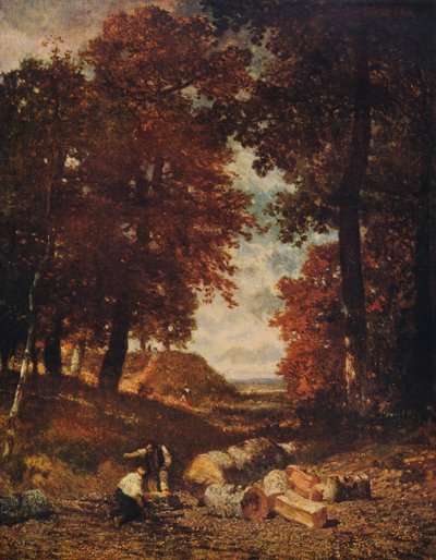 Taglialegna, fine anni 1840, c1915 da Constant Troyon