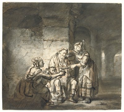 Lot e le sue figlie (Genesi 19:33) da Constantin Daniel van Renesse