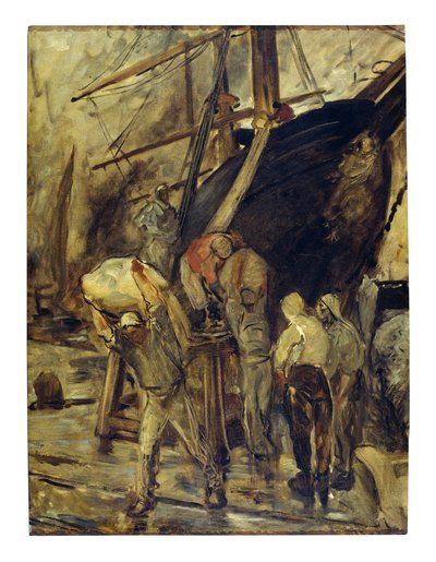 Scarico della nave da Constantin Emile Meunier