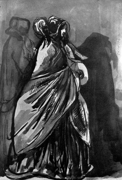 La Dame Au Chale, XIX secolo, 1930 da Constantin Guys