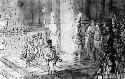 Guardie svizzere e soldati francesi in Vaticano, 1930 da Constantin Guys
