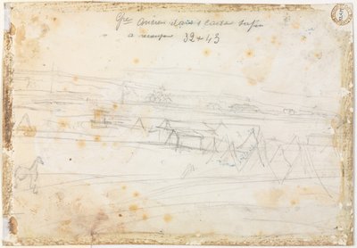 Scena di accampamento di guerra (verso) da Constantin Guys