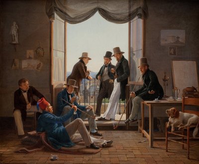 Un Gruppo di Artisti Danesi a Roma, 1837 da Constantin Hansen