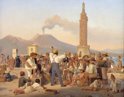 Un recitatore di "Orlando Furioso" al Molo, Napoli da Constantin Hansen