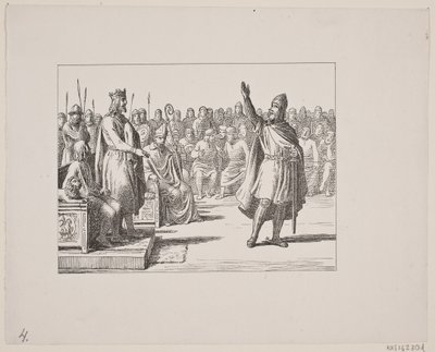 Illustrazione per Svend Grundtvig, "Marsk Stig: Ballata popolare danese del XIII secolo", 1861 da Constantin Hansen