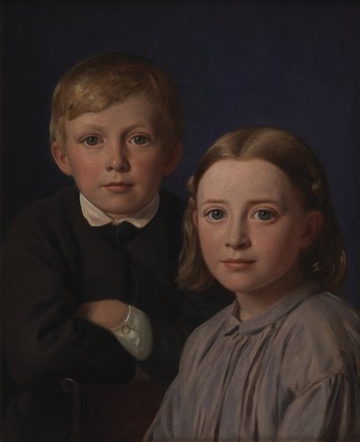 Jens Simmelkær Asmussen e Katrine Asmussen da bambini da Constantin Hansen