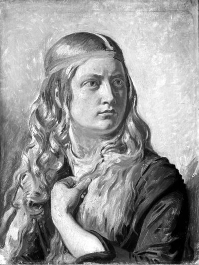 Studio di una giovane donna (Oline Købke) da Constantin Hansen
