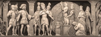 Cortez e Montezuma al Tempio Messicano Il fregio nella Rotonda del Campidoglio degli Stati Uniti, 186 da Constantino Brumidi