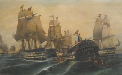 La Battaglia di Trafalgar da Constantinos Volanakis