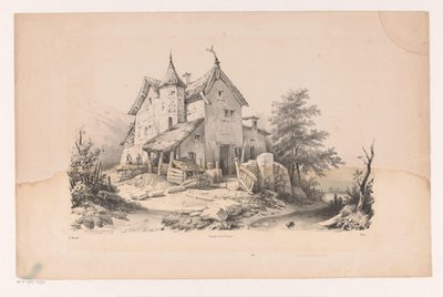 Figure in preghiera in un paesaggio da Constantinus Cornelis Huysmans