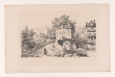 Vista su un villaggio di montagna da Constantinus Cornelis Huysmans
