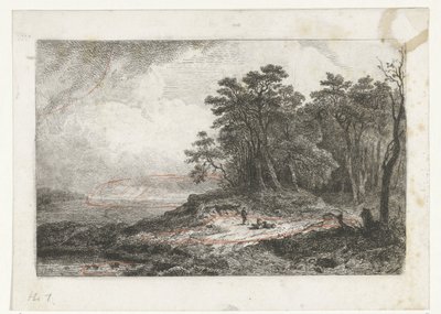 Paesaggio con pastore da Constantinus Cornelis Huysmans