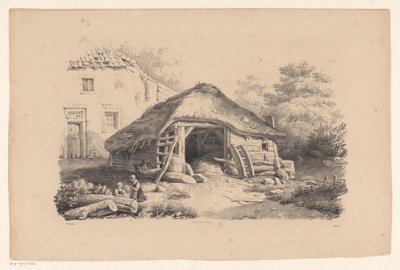 Stalla presso una fattoria (Il paesaggio) da Constantinus Cornelis Huysmans