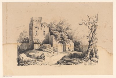 Passeggiatore presso una rovina da Constantinus Cornelis Huysmans