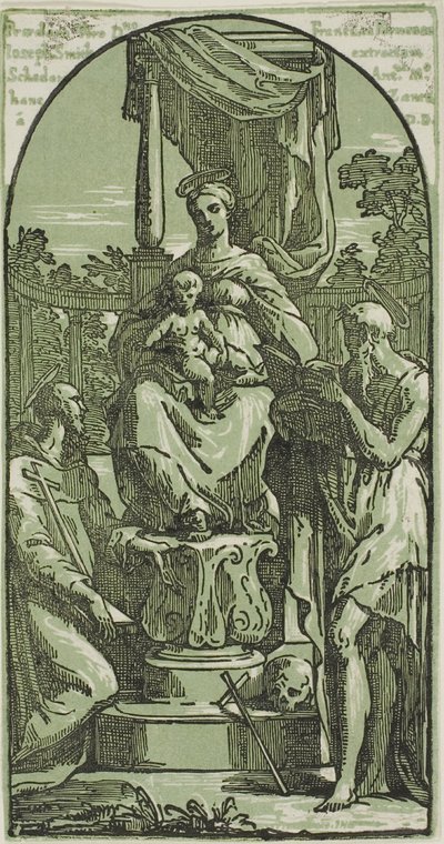 Madonna con Bambino in trono, San Girolamo e San Francesco da Conte Antonio Maria Zanetti the Elder